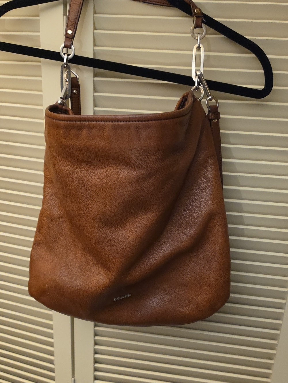 Vintage Coach Tan Brown Leather Shoulder Hobo